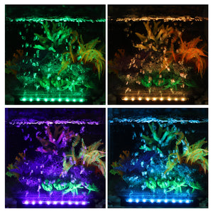 Aquarium Underwater Air Bubble LED Light RGB Submersible Lamp