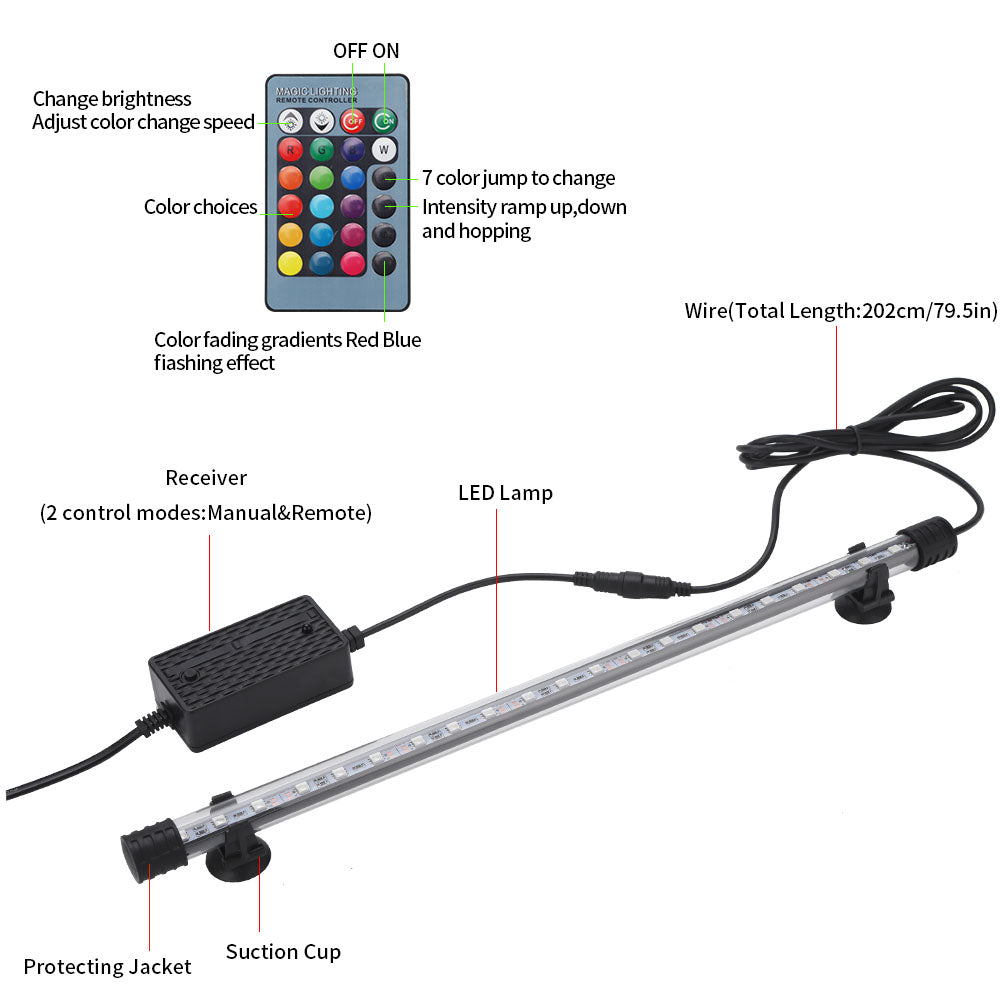 Underwater Fish Tank Light - Remote Controller – SEVEN MASTER AQUARIUM