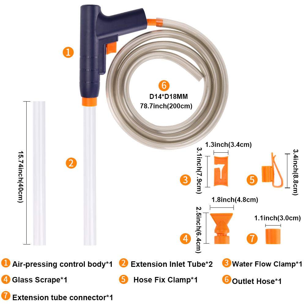 electric cleaning fish aquarium accessories Aquarium Water Changer-Gravel Cleaner